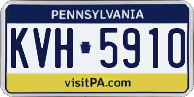 PA license plate KVH5910