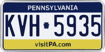 PA license plate KVH5935