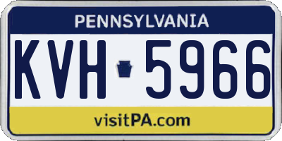 PA license plate KVH5966