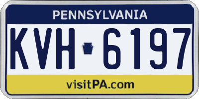 PA license plate KVH6197