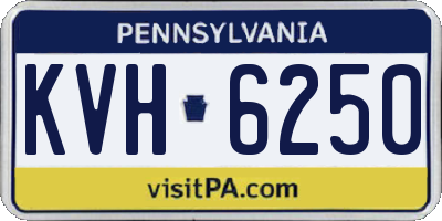 PA license plate KVH6250