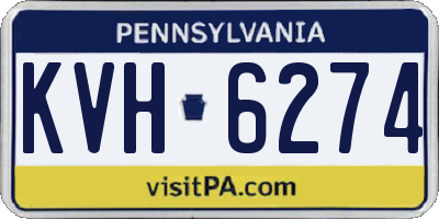 PA license plate KVH6274