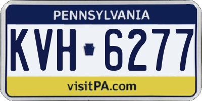 PA license plate KVH6277