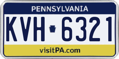 PA license plate KVH6321