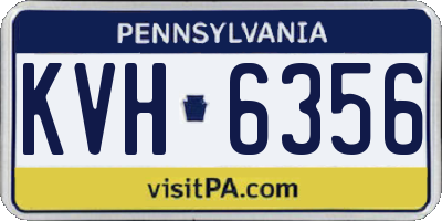 PA license plate KVH6356