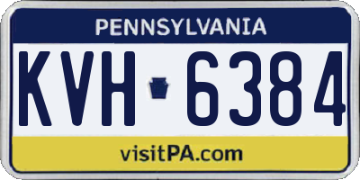 PA license plate KVH6384