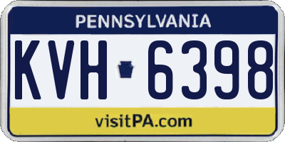 PA license plate KVH6398