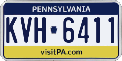PA license plate KVH6411