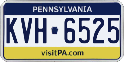 PA license plate KVH6525