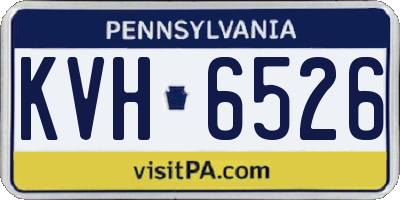 PA license plate KVH6526