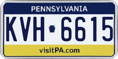PA license plate KVH6615