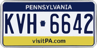 PA license plate KVH6642
