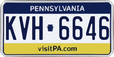 PA license plate KVH6646