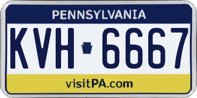 PA license plate KVH6667