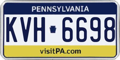 PA license plate KVH6698