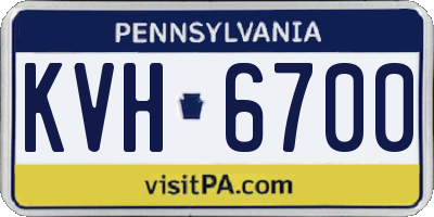 PA license plate KVH6700