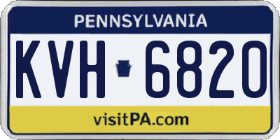 PA license plate KVH6820