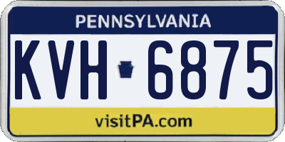 PA license plate KVH6875