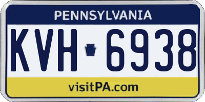 PA license plate KVH6938