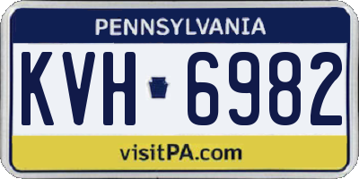 PA license plate KVH6982