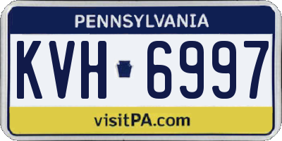 PA license plate KVH6997