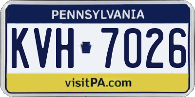 PA license plate KVH7026