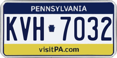 PA license plate KVH7032