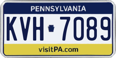 PA license plate KVH7089
