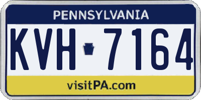 PA license plate KVH7164