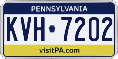PA license plate KVH7202