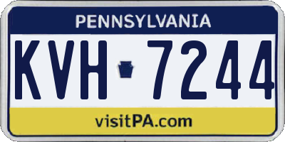 PA license plate KVH7244