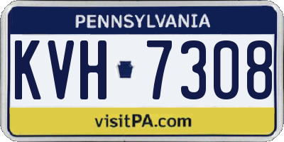 PA license plate KVH7308