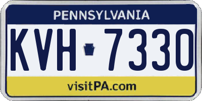 PA license plate KVH7330