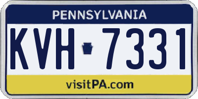 PA license plate KVH7331