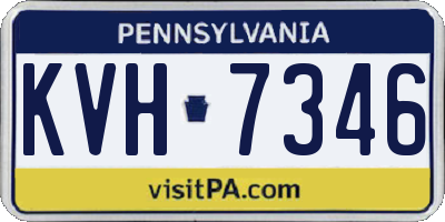 PA license plate KVH7346