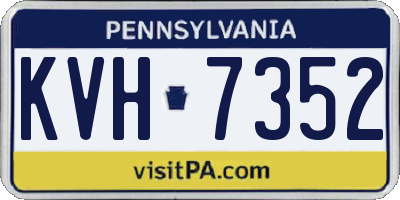 PA license plate KVH7352