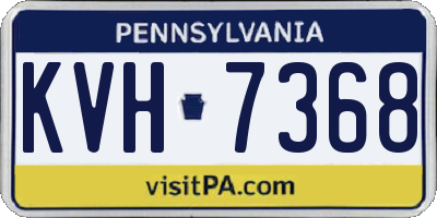 PA license plate KVH7368