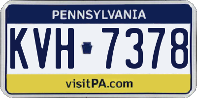PA license plate KVH7378