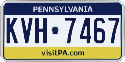 PA license plate KVH7467