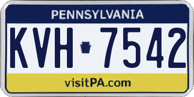 PA license plate KVH7542