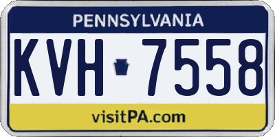 PA license plate KVH7558