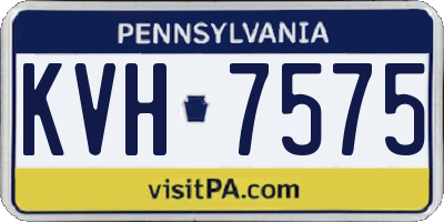 PA license plate KVH7575