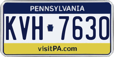 PA license plate KVH7630