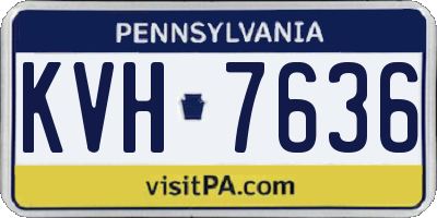 PA license plate KVH7636