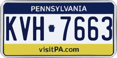 PA license plate KVH7663