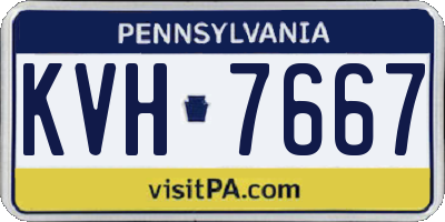 PA license plate KVH7667