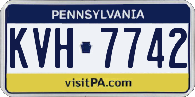 PA license plate KVH7742