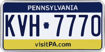 PA license plate KVH7770