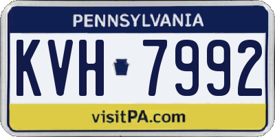 PA license plate KVH7992
