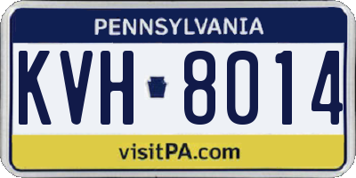 PA license plate KVH8014